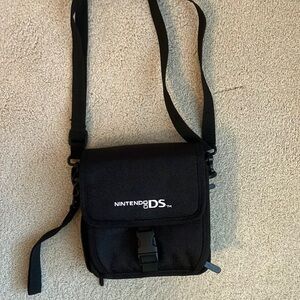 Nintendo Black Messenger Bag for Gamers with Durable Fabric